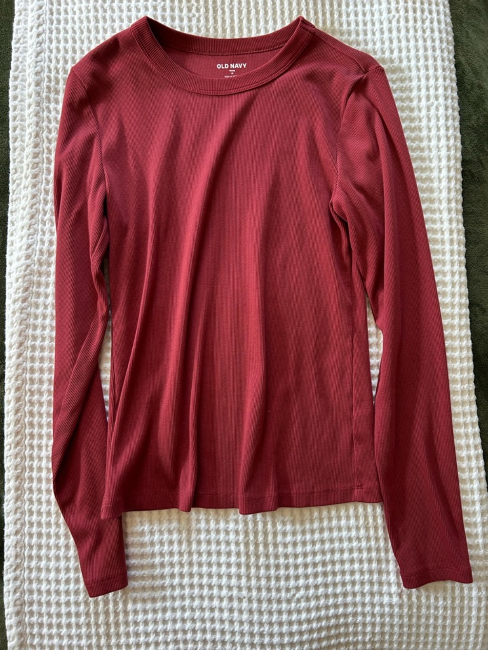 Old Navy Women's Long Sleeve Ribbed Crewneck Long Sleeve